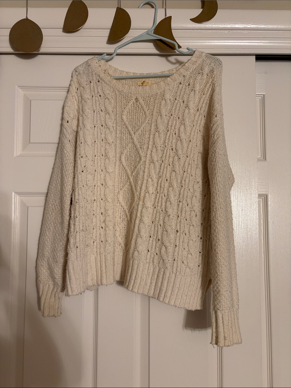 Cozy Cream Cable Knit Women's Sweater